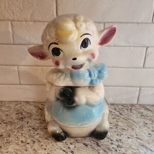 Vintage American Bisque Company Lamb Cookie Jar